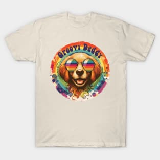 Groovy Daddy Dog with Rainbow T-Shirt